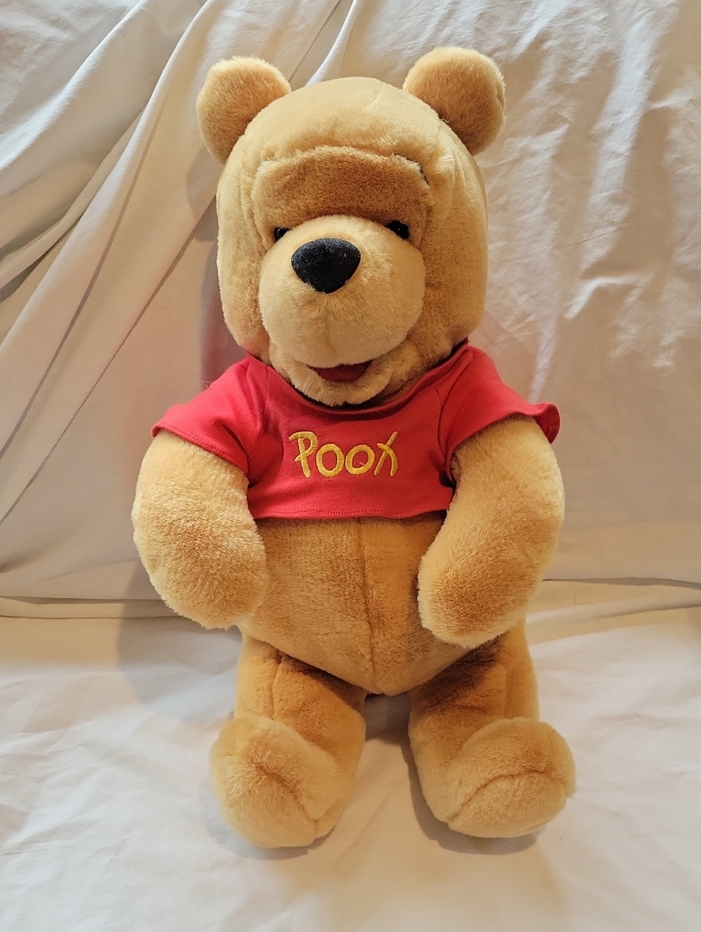 Disney Winnie the Pooh Plush – Gold Bear with Red Shirt 18"